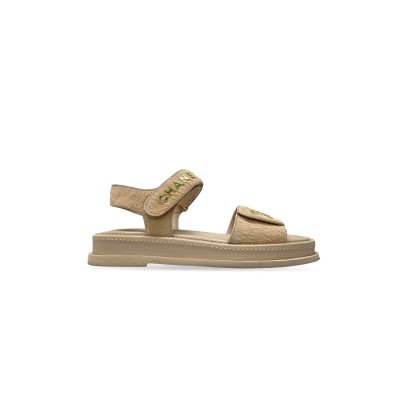 CHANEL LEATHER UNBORN CALF WOMEN'S SANDALS G46018